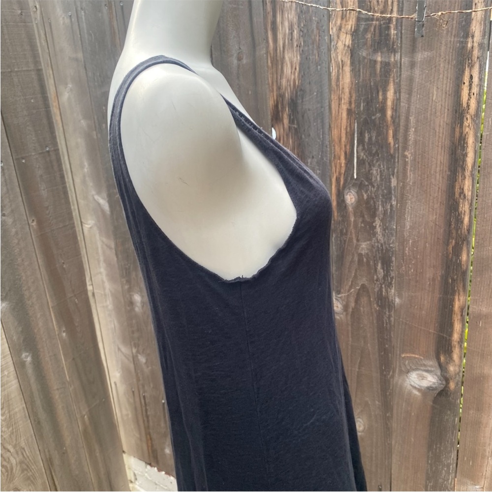Moon & meadow linen blend Black Sleeveless Maxi Dress size large - Picture 5 of 7